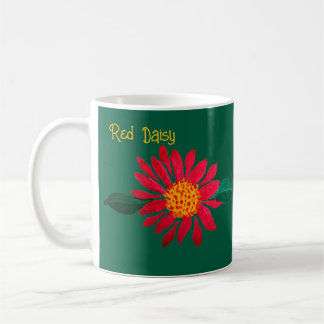 Taza De Café Margarita Roja