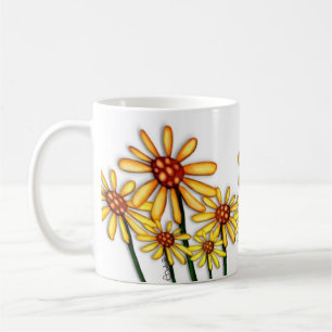 Taza De Café Margaritas amarillas