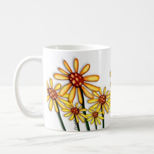 Taza De Café Margaritas amarillas