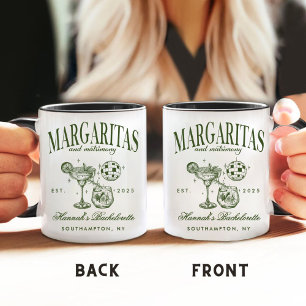 Taza De Café Margaritas Modernas Retro y Bach a Rayas Matrimoni