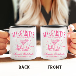 Taza De Café Margaritas modernas retro y barca rayada de madure
