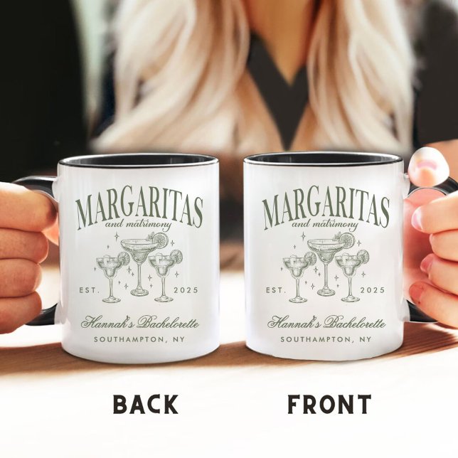 Taza De Café Margaritas Retro Modernas y Bach Rayado de Matrimo (Subido por el creador)