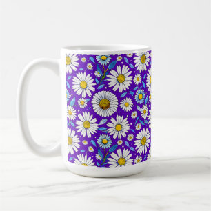 Taza De Café Margaritas y Hojas