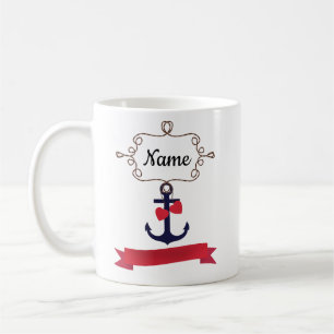 Taza De Café Margen de cuerda de anclaje marea náutica naval tr