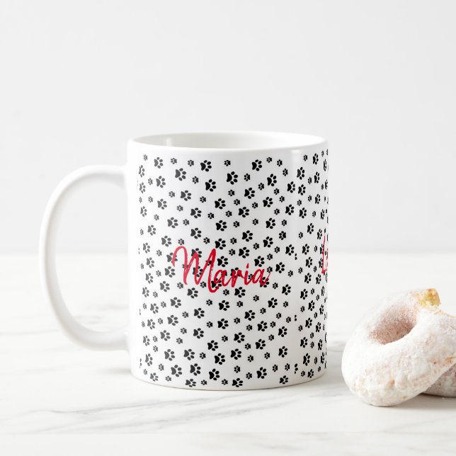 Taza De Café Maria ama a los gatos mug (Con donut)