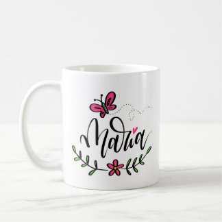 Taza De Café María, con letra a mano