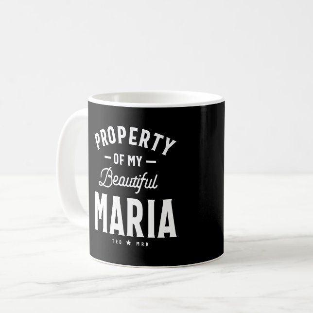 Taza De Café Maria Personalized Name Birthday Gift (Anverso izquierdo)
