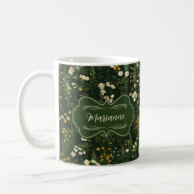 Taza De Café Marianne Dark Daisy Floral (Izquierda)
