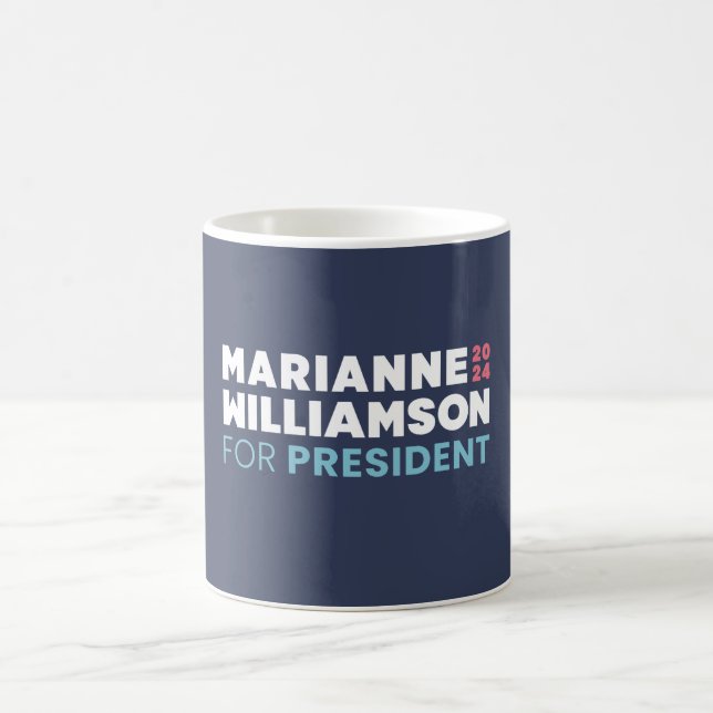Taza De Café Marianne Williamson para presidente 2024 (Centro)