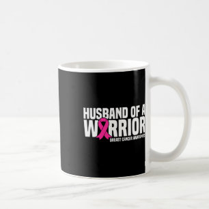 Taza De Café Marido De Un Guerrero Con Cáncer De Mama De Cinta