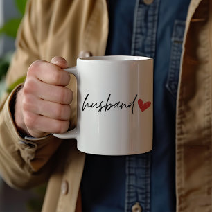 Taza De Café Marido elegante con corazón rojo
