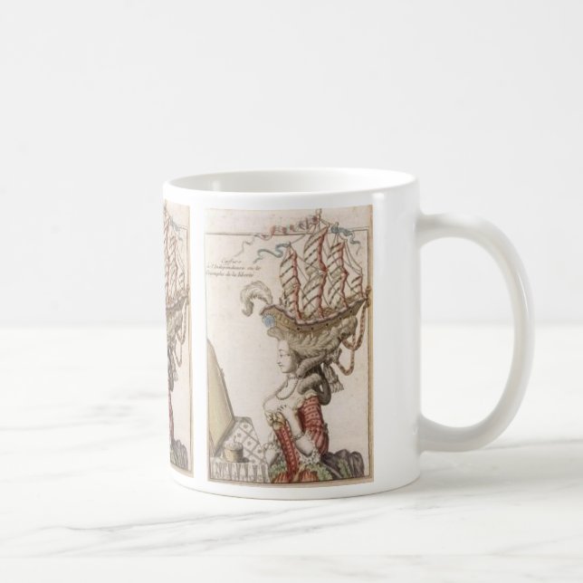 TAZA DE CAFÉ MARIE ANTOINETTE À LA AL PEINADO BARCO (Derecha)
