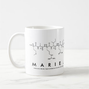 Taza De Café Mariel peptide name mug