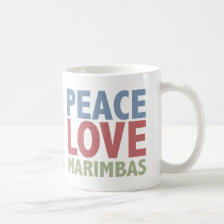 Taza De Café Marimbas del amor de la paz