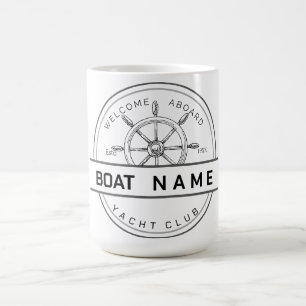 Taza De Café Marina azul Nautical Anchor club náutico marina