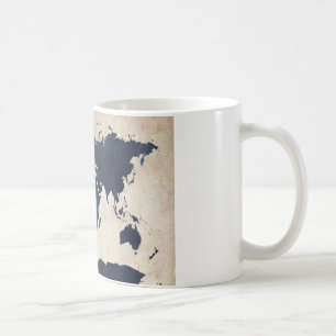 Taza De Café Marina de guerra apenada mapa del mundo
