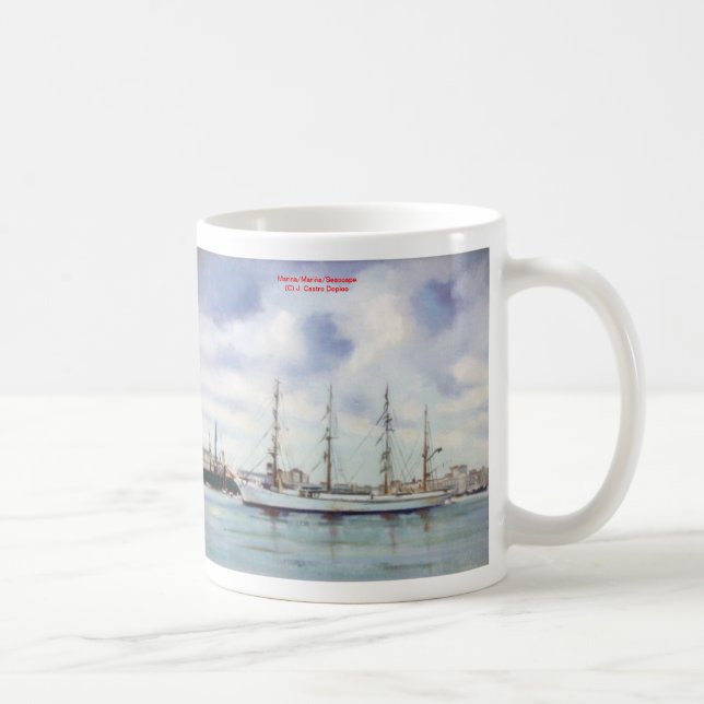 Taza De Café Marina/Mariña/Seascape (Derecha)