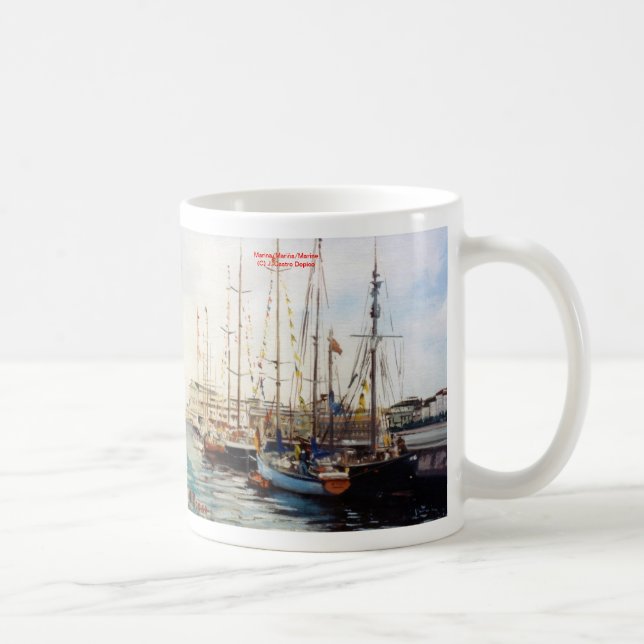 Taza De Café Marina/Mariña/Seascape (Derecha)