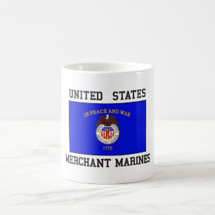 Taza De Café Marina mercante de los E.E.U.U.