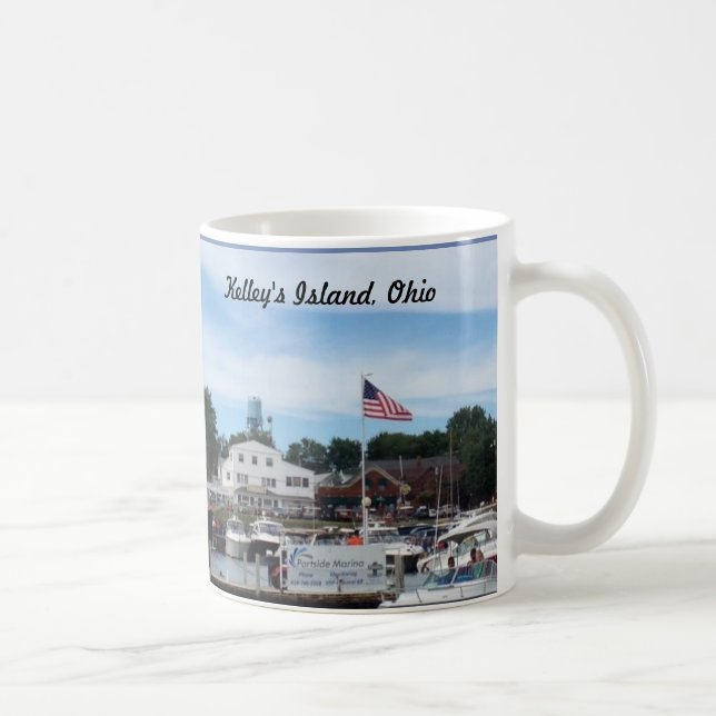Taza De Café Marina Portside, isla de Kelley, Ohio Mug (Derecha)