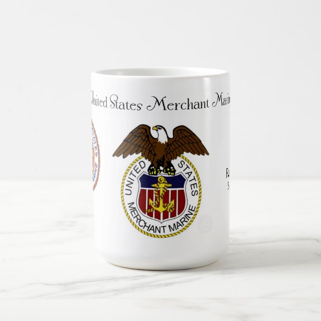 Taza De Café Marinas mercantes de Estados Unidos (Centro)