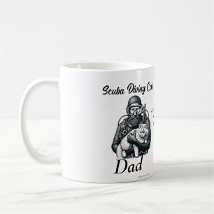 Taza De Café Marine Scuba Diving Cat Dad