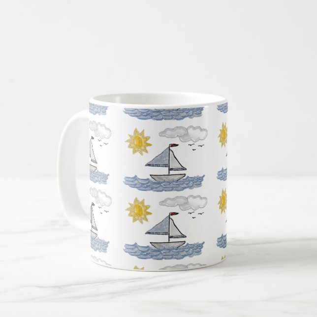 Taza De Café Marinero 3D (Anverso izquierdo)