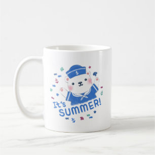Taza De Café Marinero de oso polar lindo en Ilustracion de vera