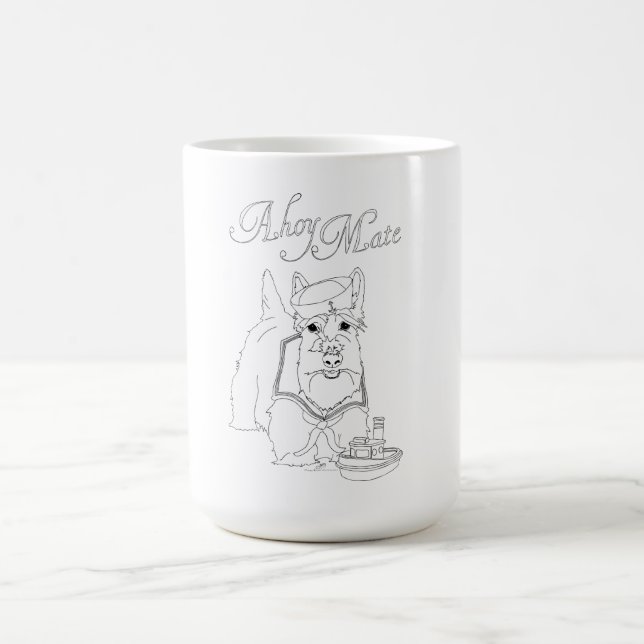 Taza De Café Marinero perro Scottie (Centro)