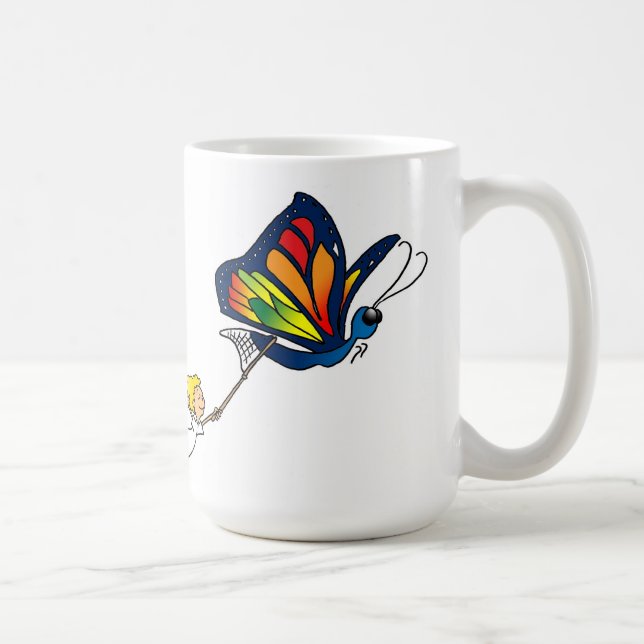 Taza De Café Mariposa Adorable y Mug Chica (Derecha)
