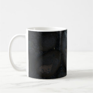 TAZA DE CAFÉ MARIPOSA AMARILLA EN PIEDRA