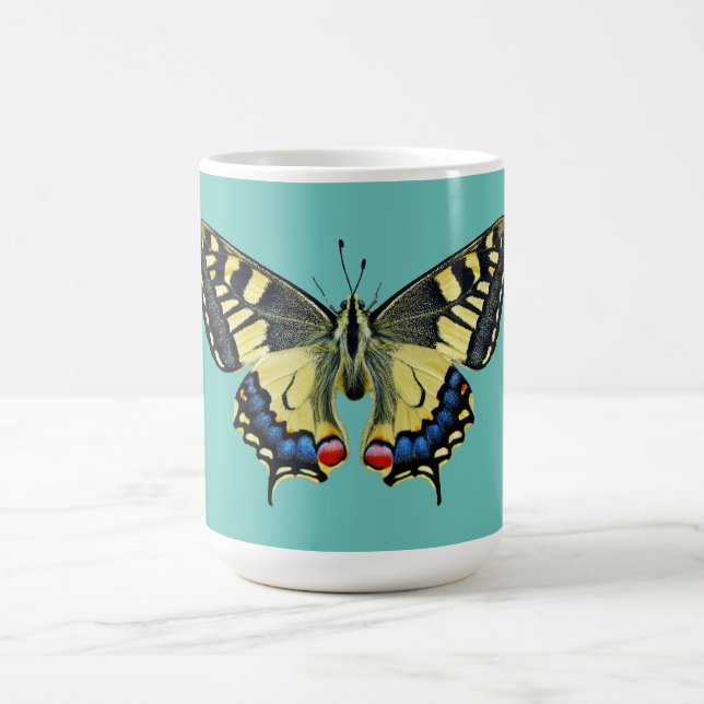 Taza De Café Mariposa amarilla y negra (Centro)