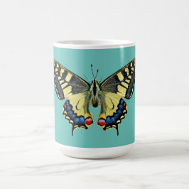 Taza De Café Mariposa amarilla y negra