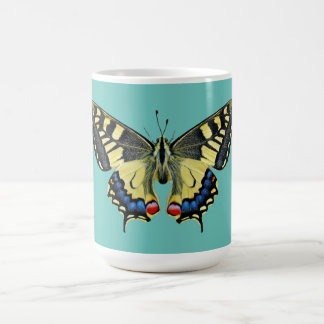Taza De Café Mariposa amarilla y negra    