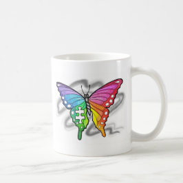 Taza De Café Mariposa arcoiris