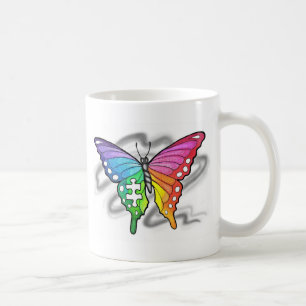 Taza De Café Mariposa arcoiris