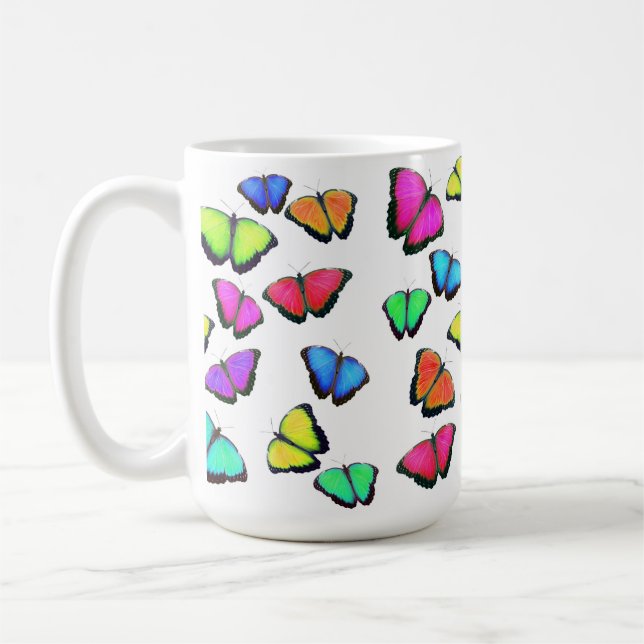 Taza De Café Mariposa arcoiris (Izquierda)