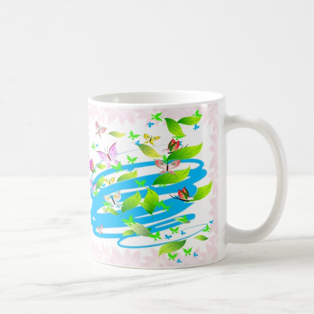 Taza De Café Mariposa Art 12 Mug (Derecha)