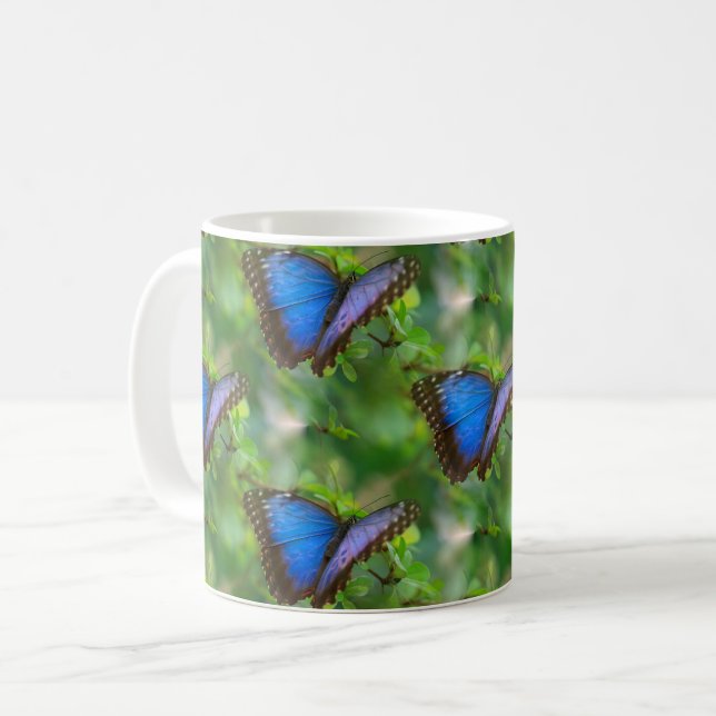 Taza De Café Mariposa azul (Anverso izquierdo)