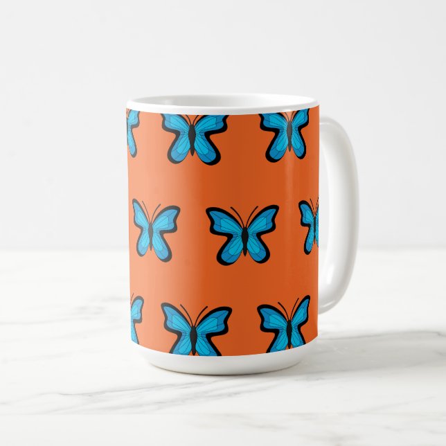 Taza De Café Mariposa azul (Anverso derecho)