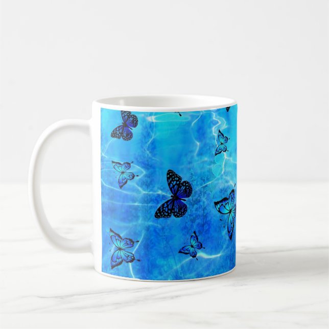 Taza De Café Mariposa azul (Izquierda)
