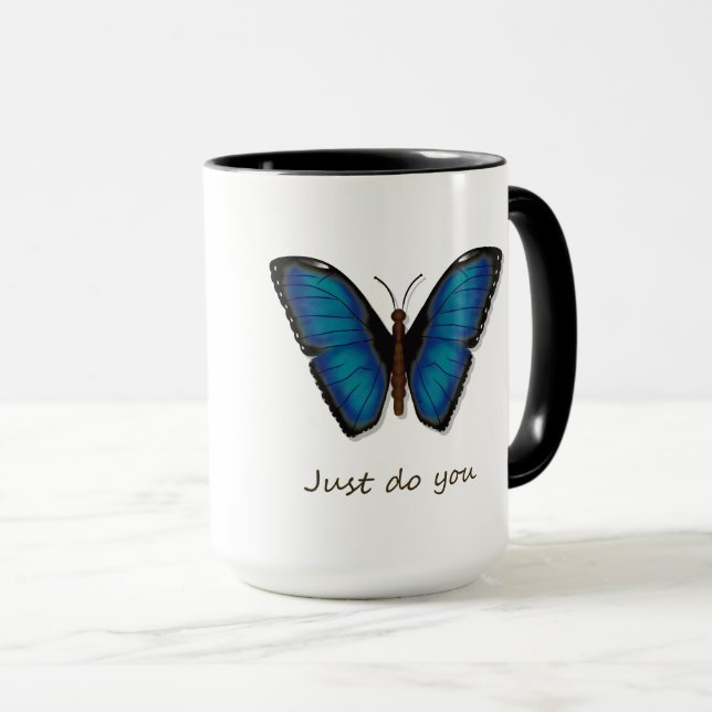 Taza de café Mariposa Azul (Anverso derecho)