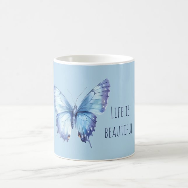 Taza De Café Mariposa Azul (Centro)