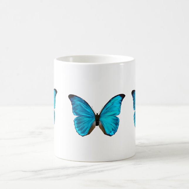 Taza De Café mariposa azul (Centro)