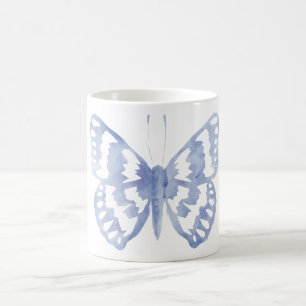 Taza De Café Mariposa azul acuarela