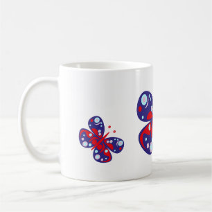 Taza De Café Mariposa azul portadora