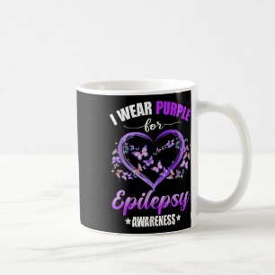 Taza De Café Mariposa Cardíaca Que Uso Púrpura Para Epilepsia A