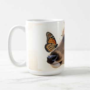 Taza De Café Mariposa Ciervo Acuarela