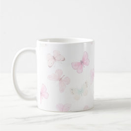 Taza De Café Mariposa colores pastel