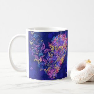 Taza De Café Mariposa Corazón Café Mug